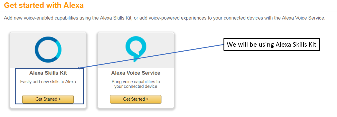 Alexa skill configuration